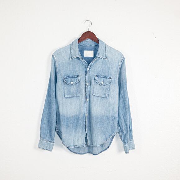 Citizens of Humanity $248 Baby Shay Denim Shirt size Small - Picture 2 of 10